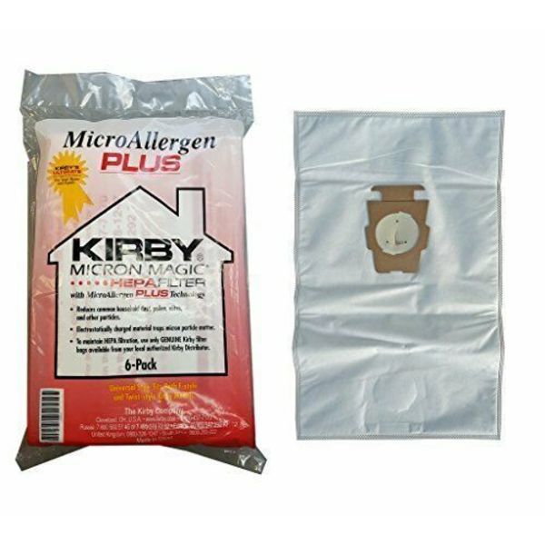 Kirby Micron Magic Micro Allergen Plus HEPA Vacuum Filter Bags Package of 6 #204 KirBag_204814G_OEM_Plus_6-7